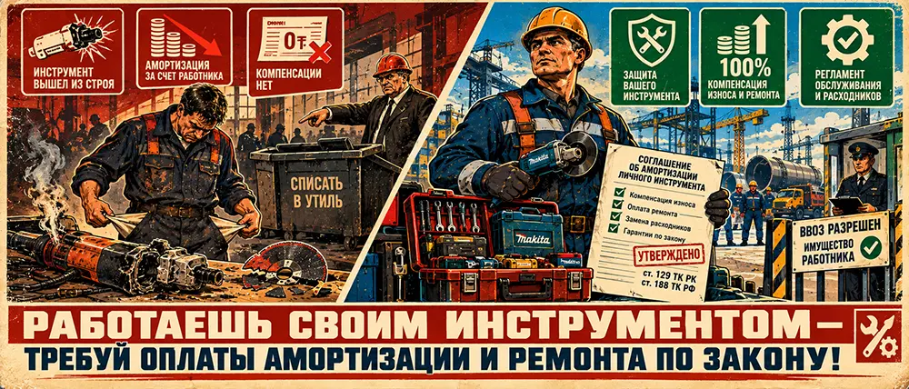 Личный инструмент на объекте: как не ушатать свои болгарки и сварку бесплатно и выбить законную компенсацию 🧰⚡
